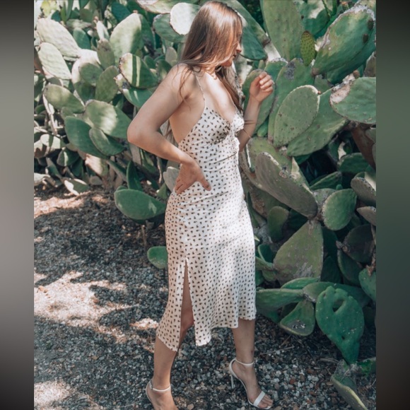 NWT Silk Slip Floral Midi Dress - Picture 2 of 9